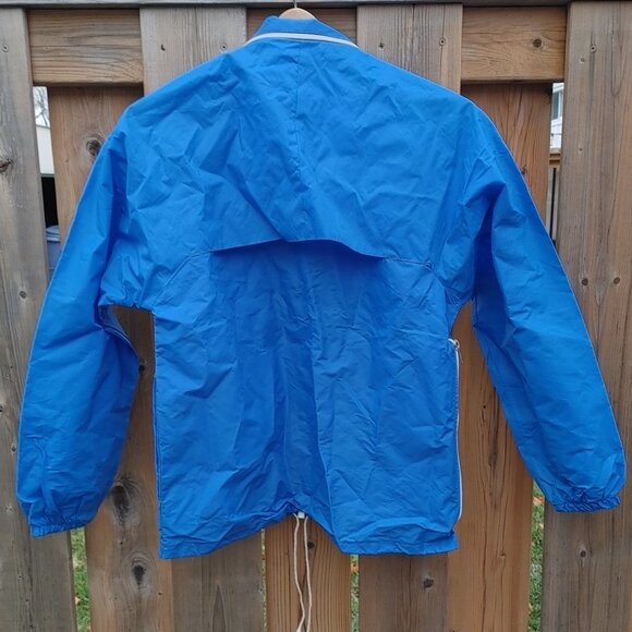 VINTAGE BRIGHT BLUE KWAY Jacket US Size 4 Unisex Please see Measurements… - Picture 3 of 11